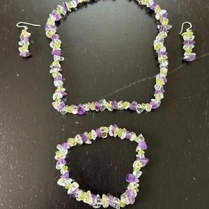 Necklace, Earrings, Bracelet